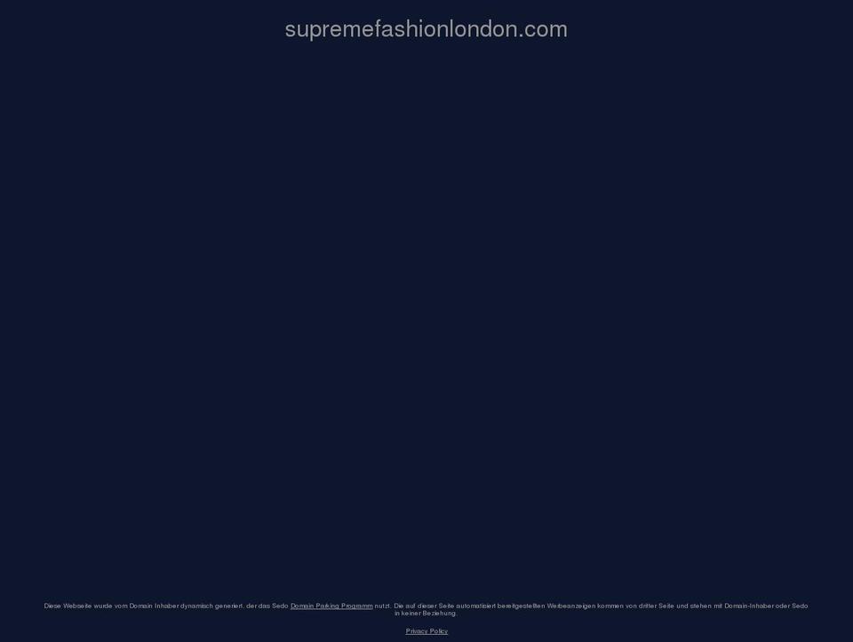 supremefashionlondon.com — Shopify storefront screenshot
