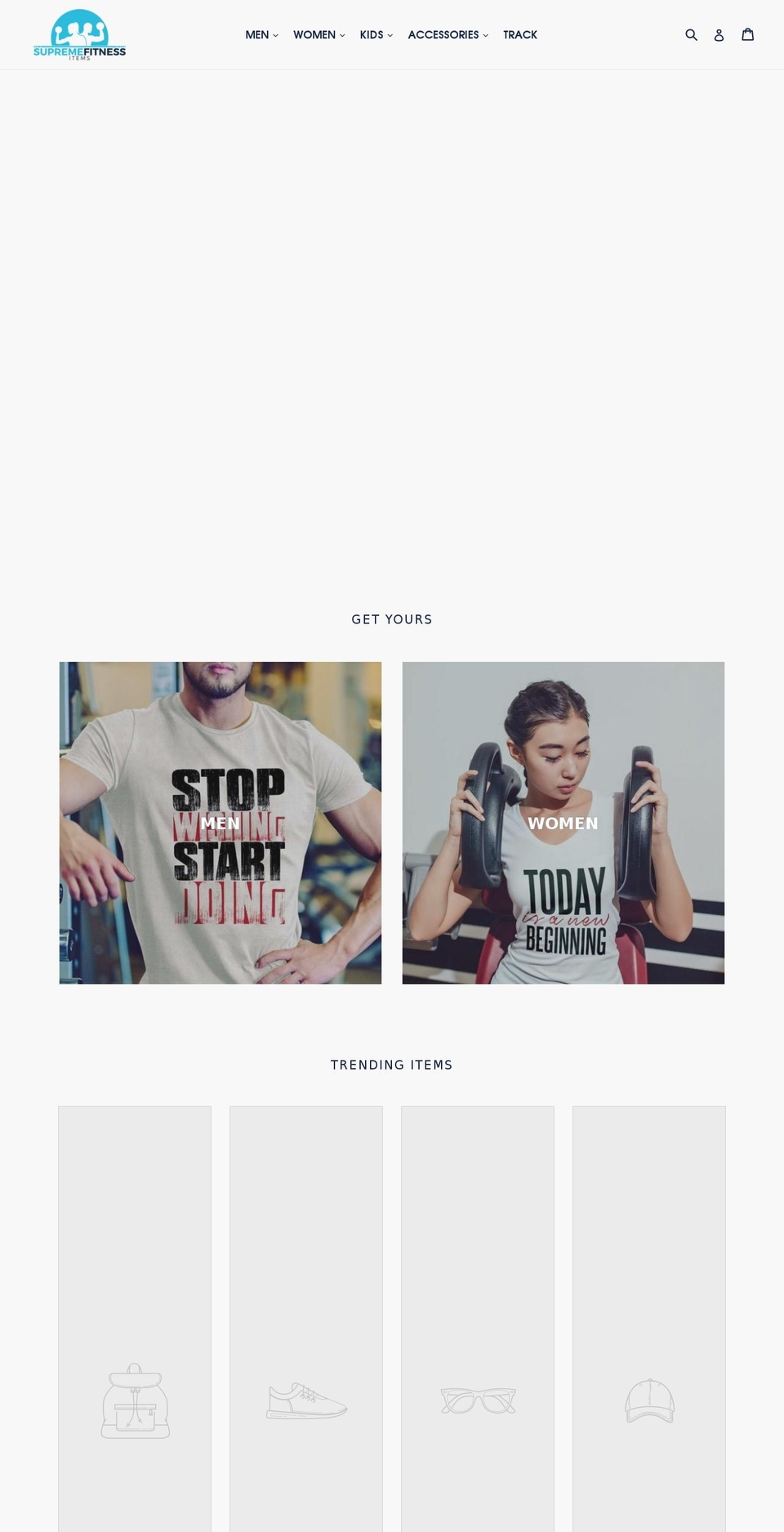 supremefitnessitems.com — Shopify storefront screenshot