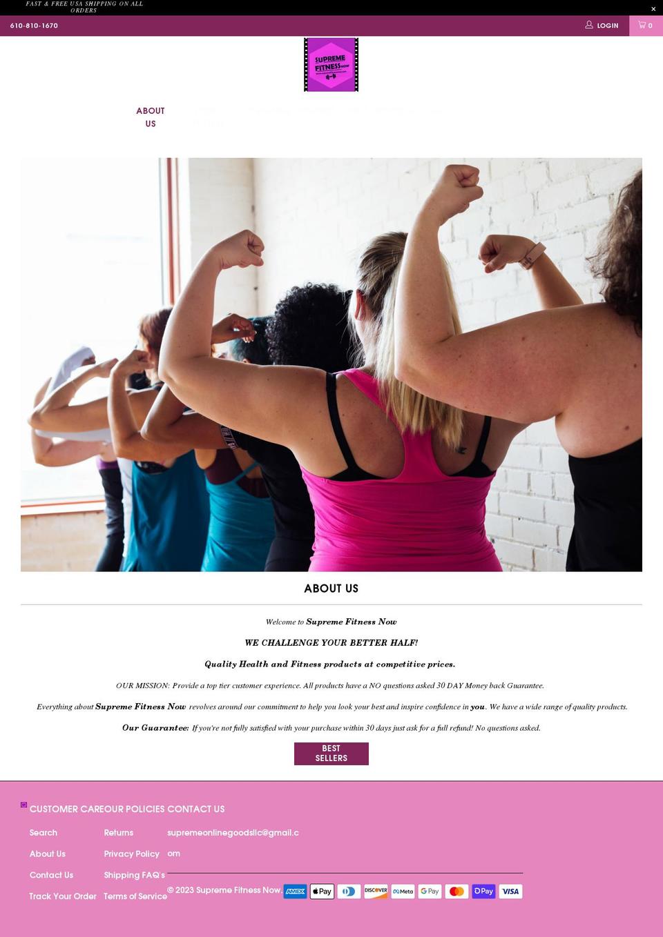 supremefitnessnow.com shopify website screenshot