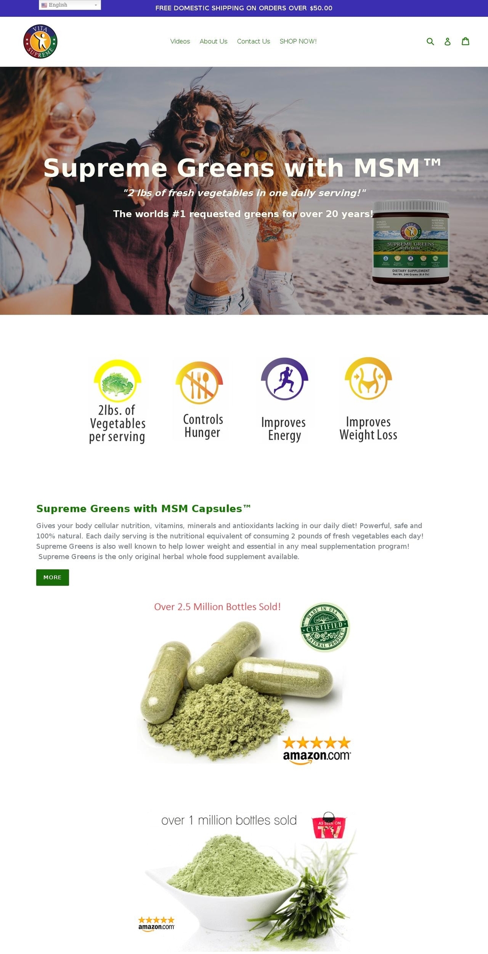 supremegreensmsm.com — Shopify storefront screenshot