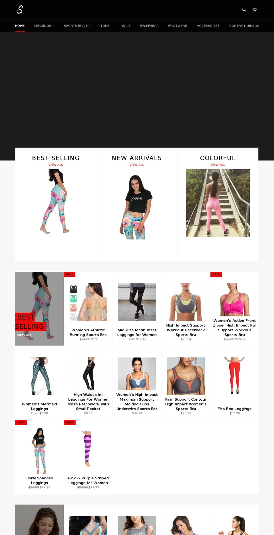 supremeleggings.com — Shopify storefront screenshot