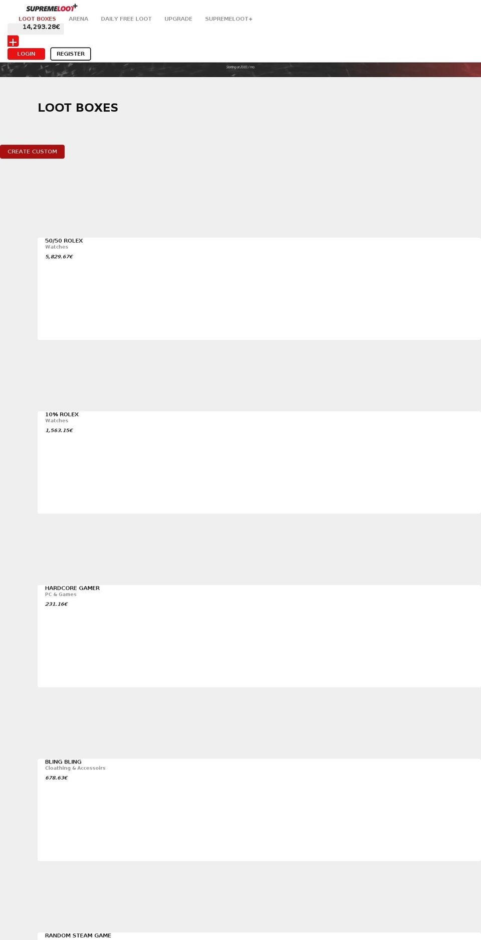 supremeloot.com — Shopify storefront screenshot