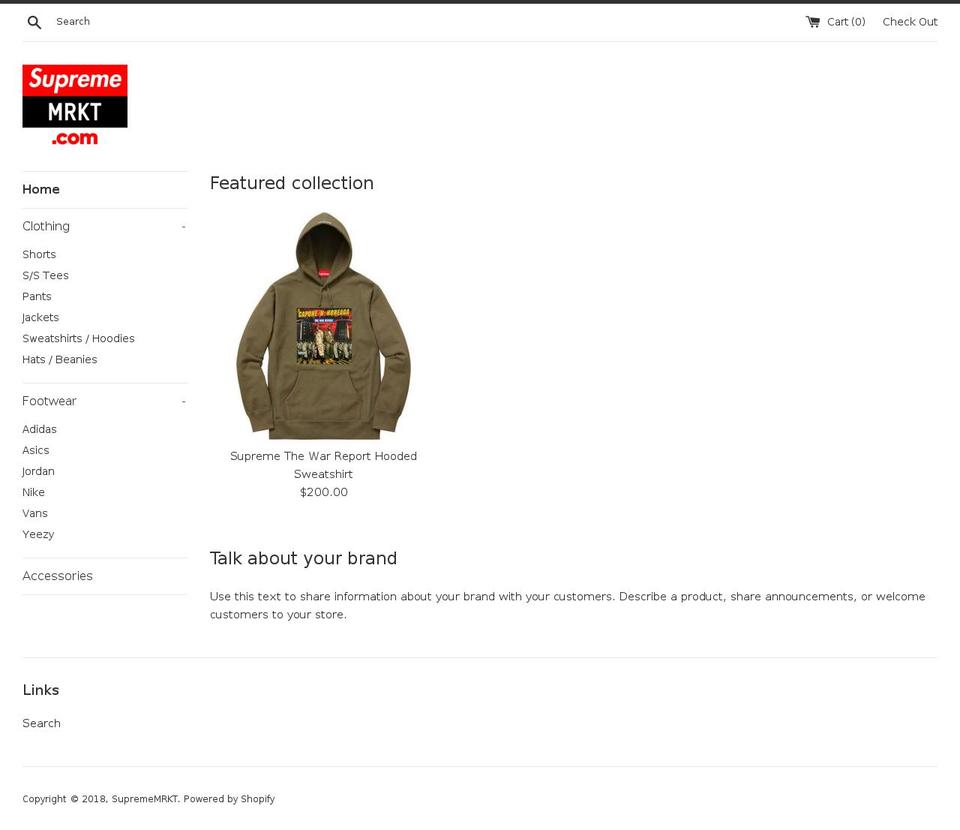 suprememrkt.com — Shopify storefront screenshot