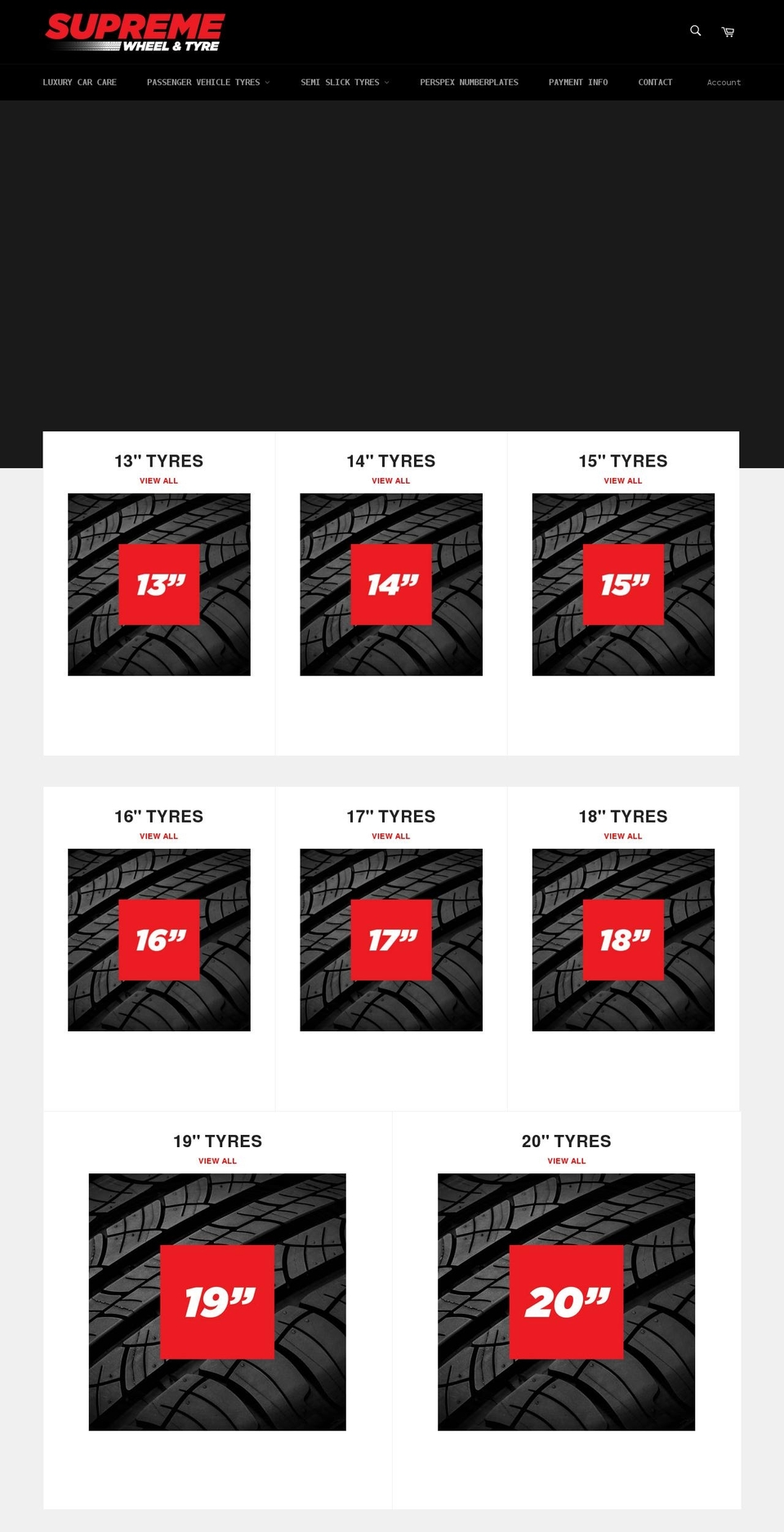 supremetyres.co.za shopify website screenshot