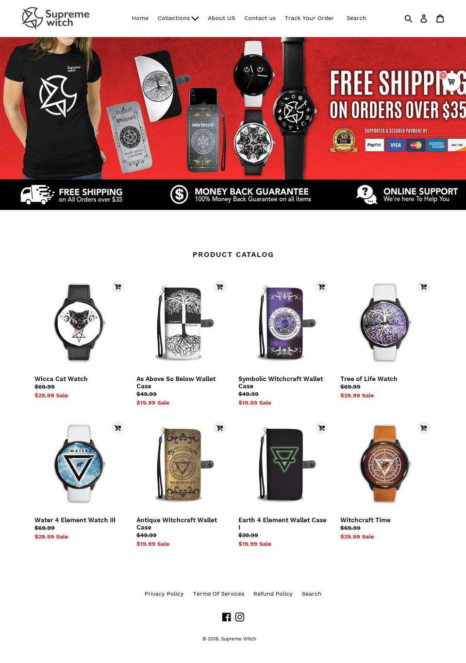 supremewitch.com — Shopify storefront screenshot