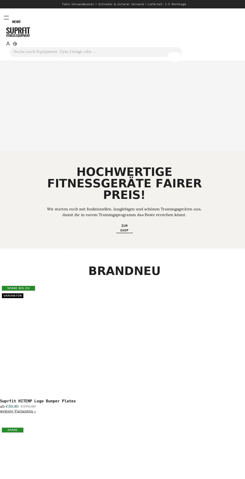 suprfit.com shopify website screenshot