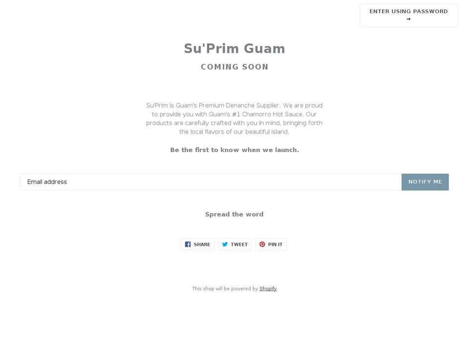 suprimguam.com — Shopify storefront screenshot