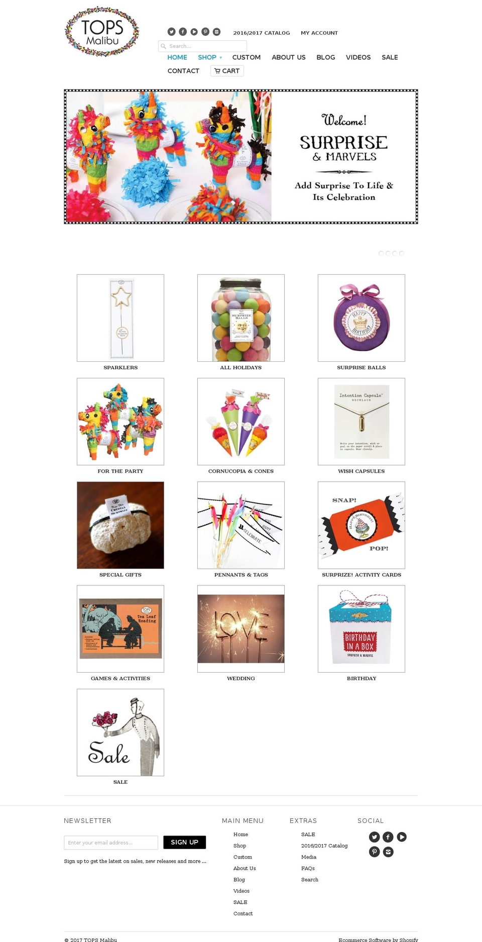 supriseballs.com shopify website screenshot