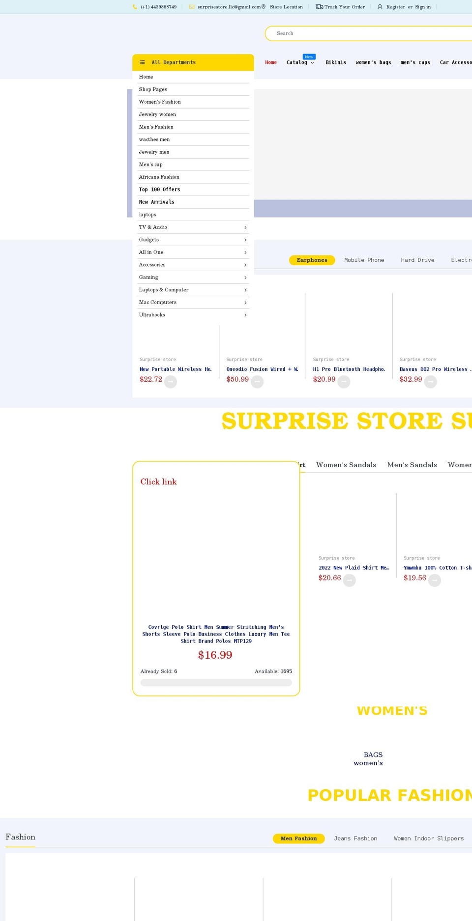 suprisestore.com shopify website screenshot