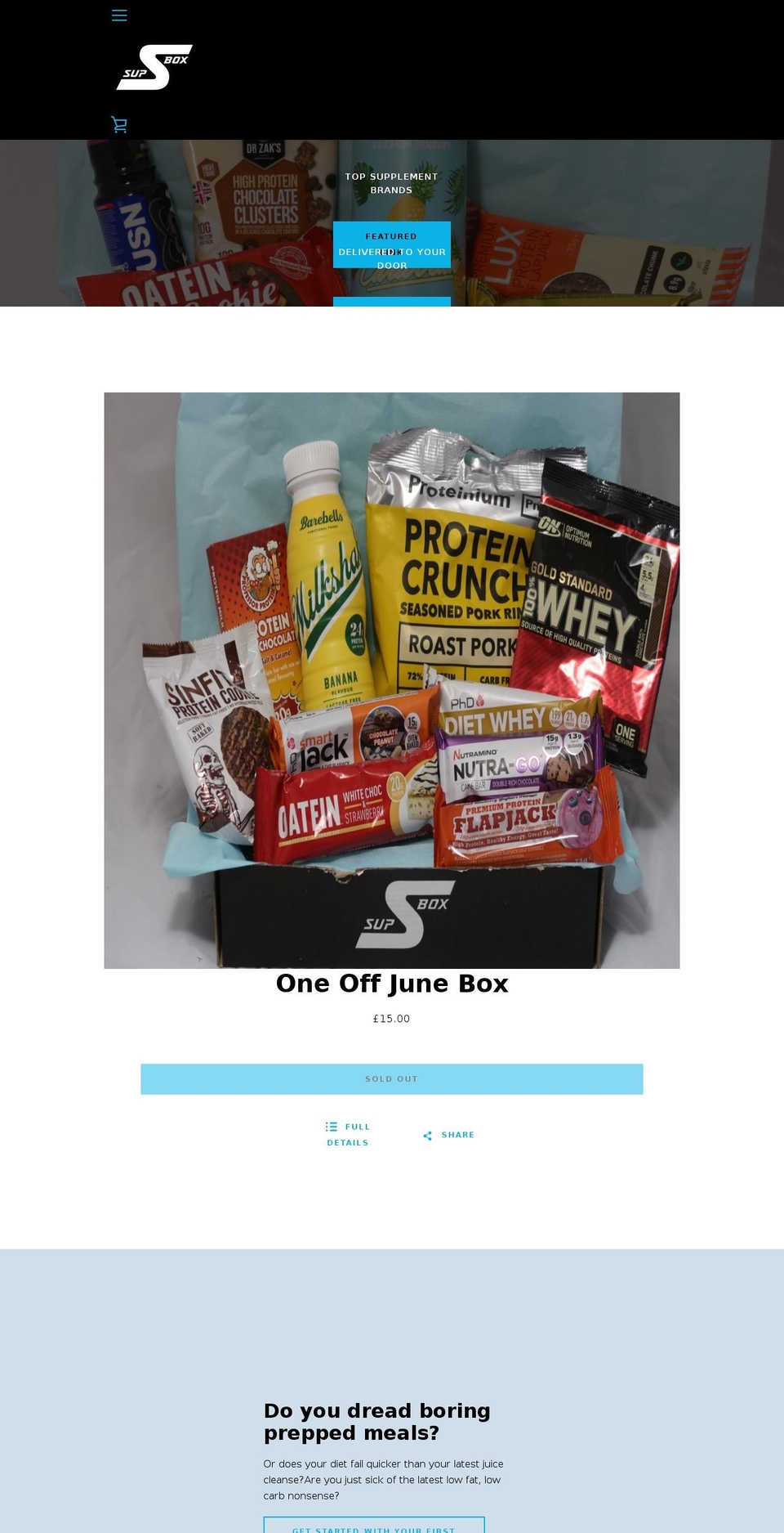 supsbox.co.uk shopify website screenshot