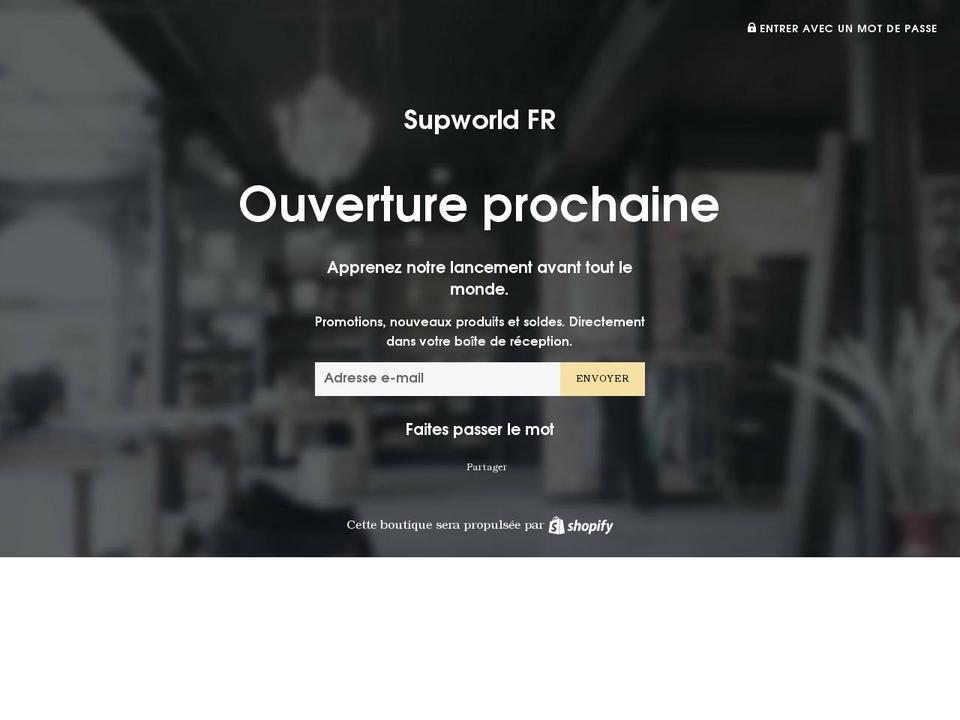 supworld.fr shopify website screenshot