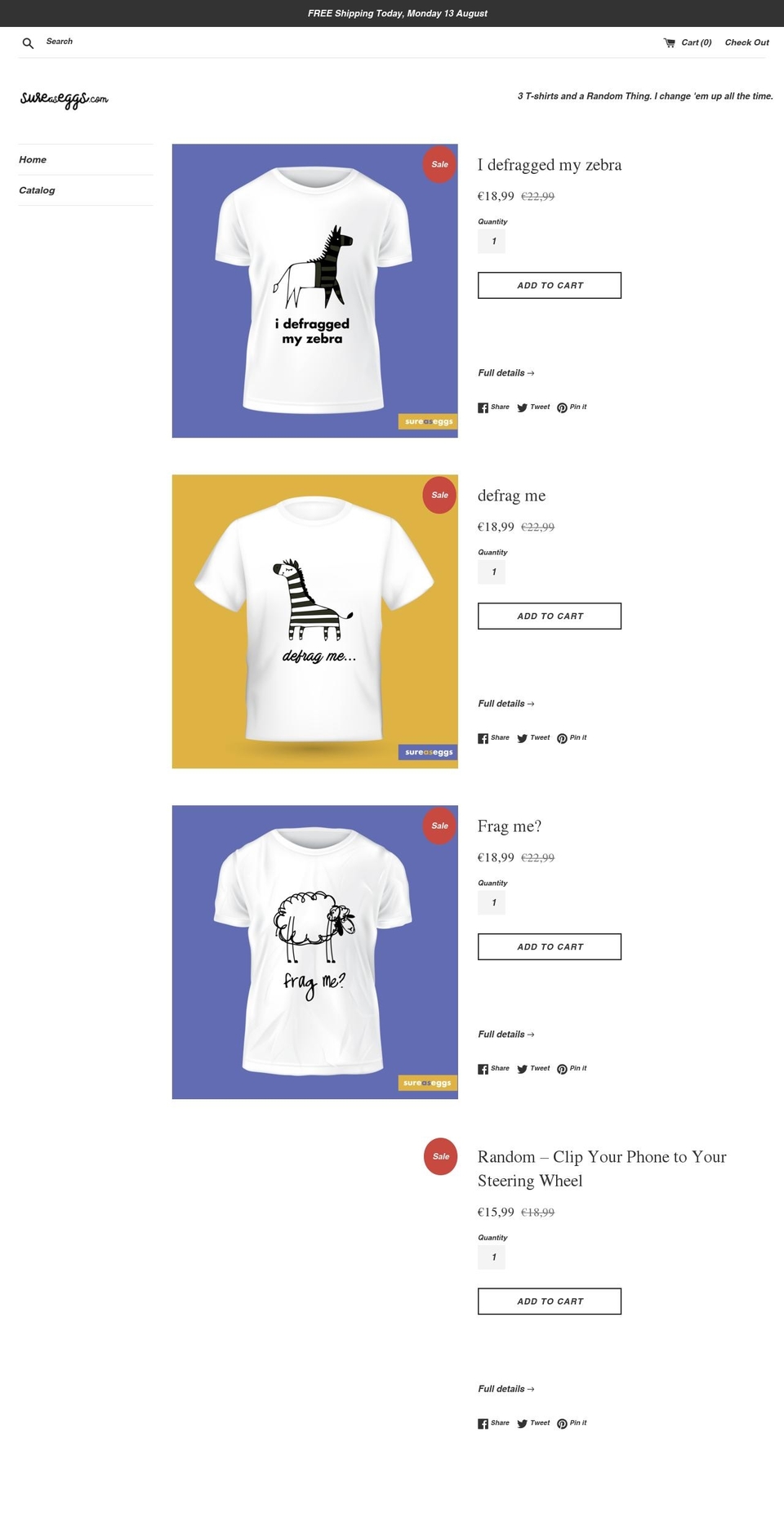 sureaseggs.com — Shopify storefront screenshot