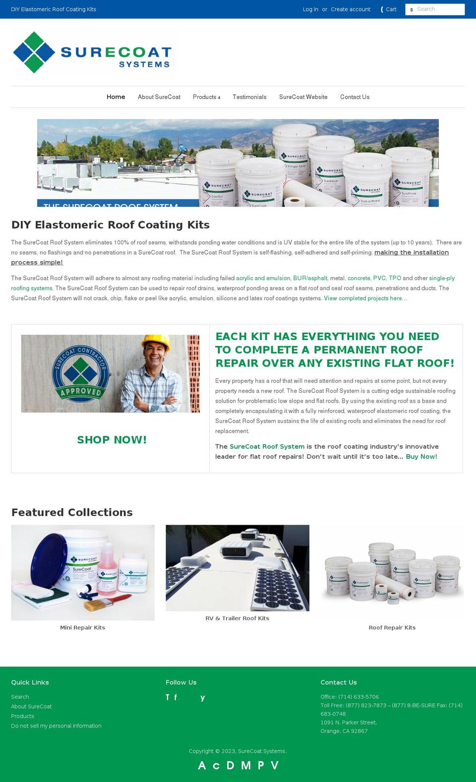 surecoat-systems.myshopify.com shopify website screenshot
