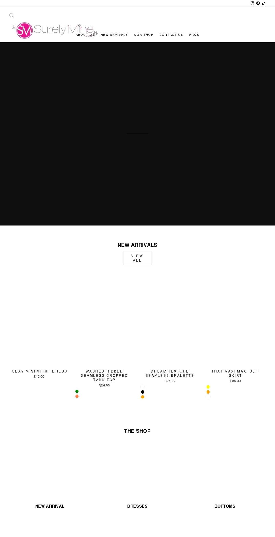 surelymine.com shopify website screenshot