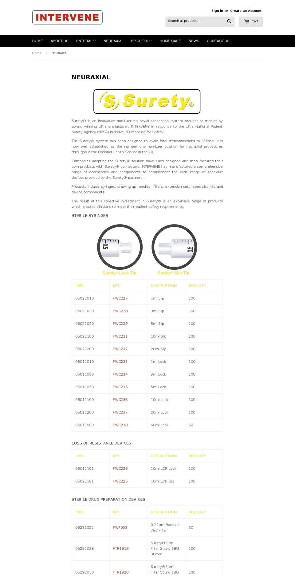 suretydevices.com — Shopify storefront screenshot