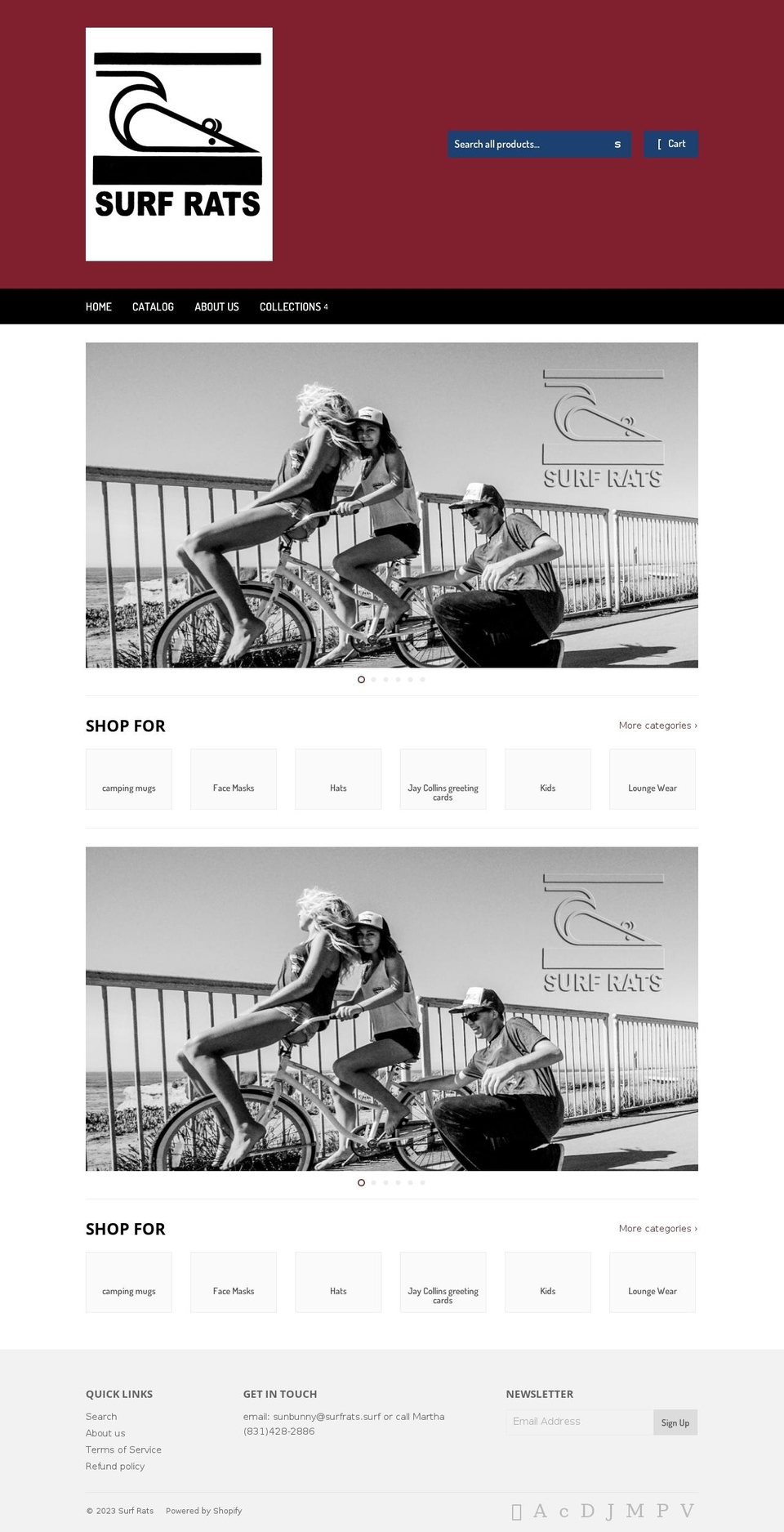 surf-rats.myshopify.com shopify website screenshot