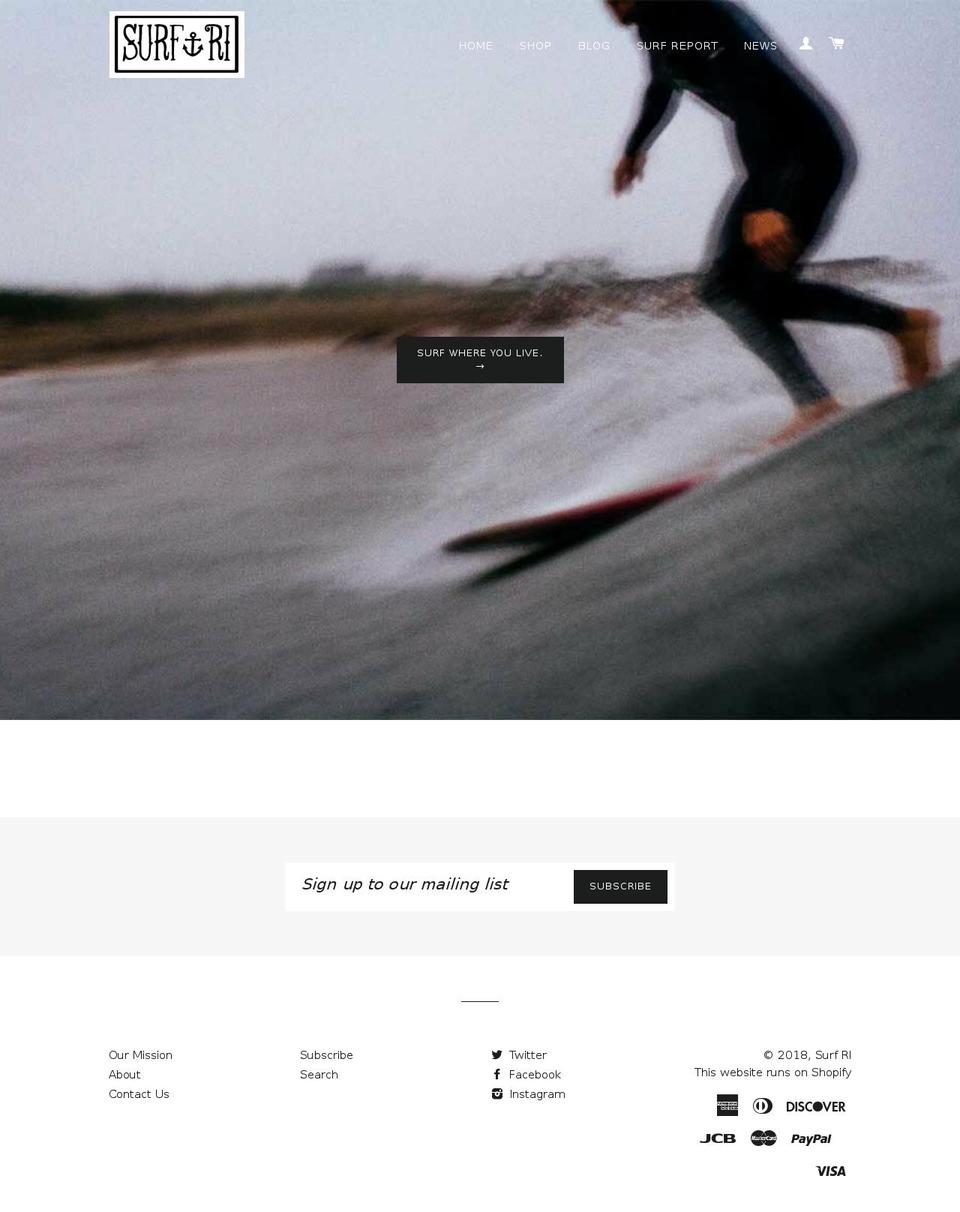 surf-ri.com — Shopify storefront screenshot