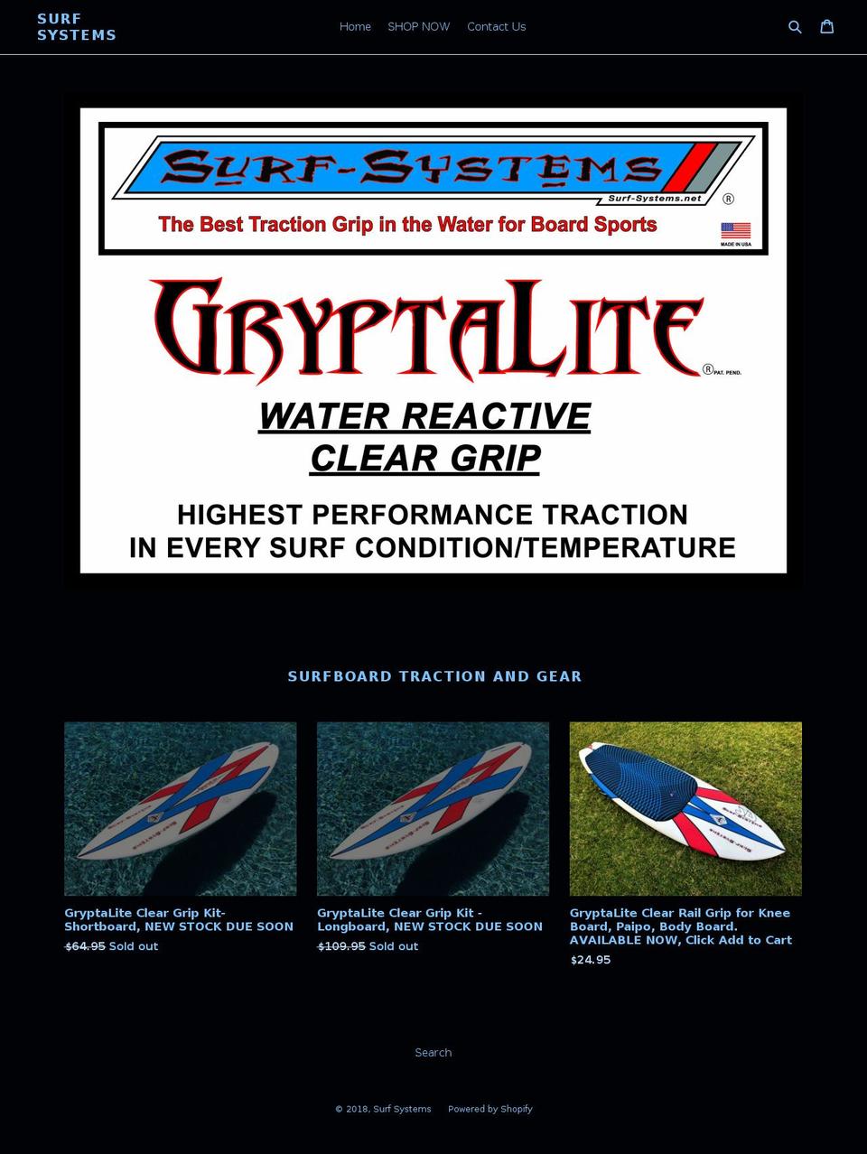 surf-systems.net shopify website screenshot