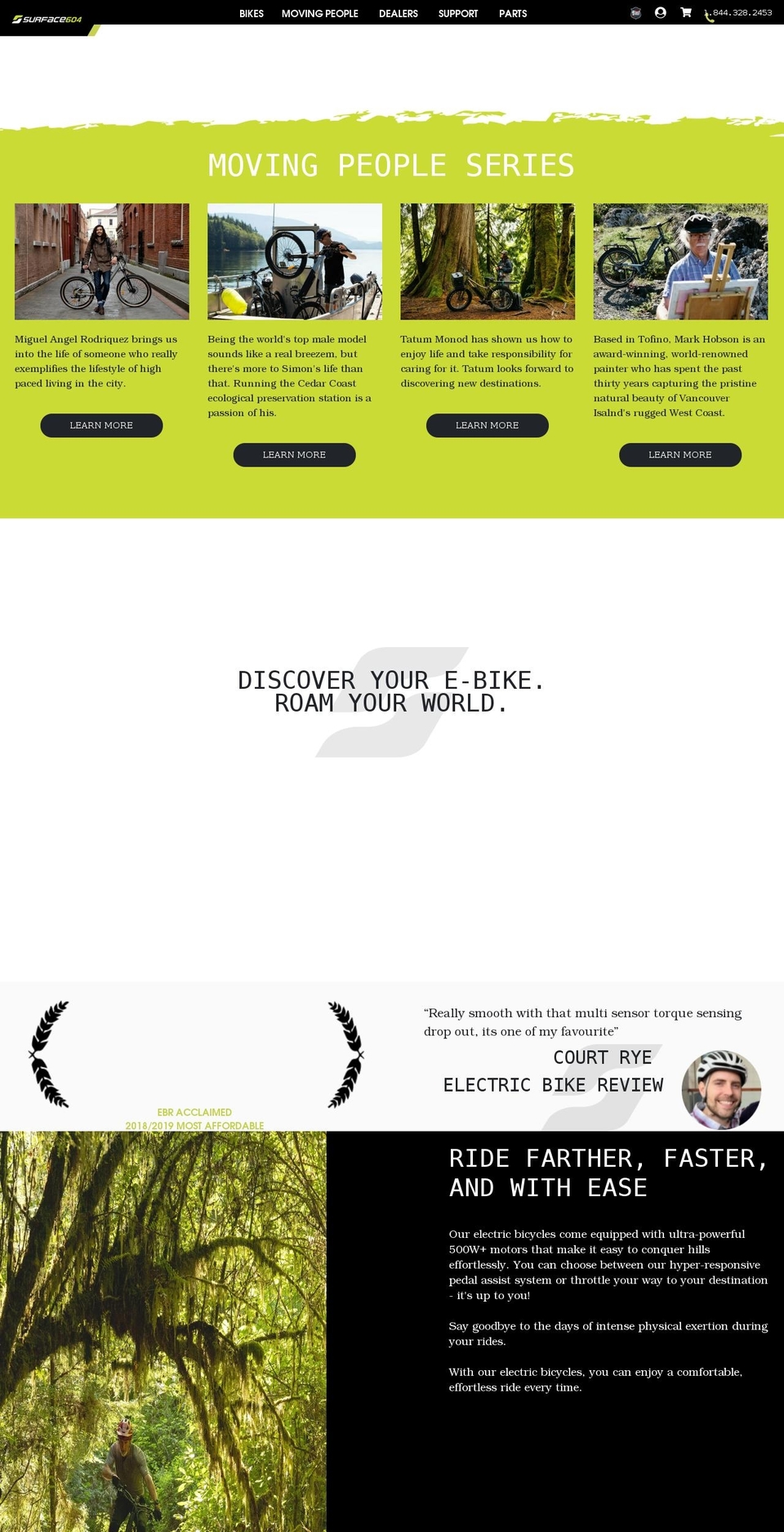 surface604bikes.com shopify website screenshot