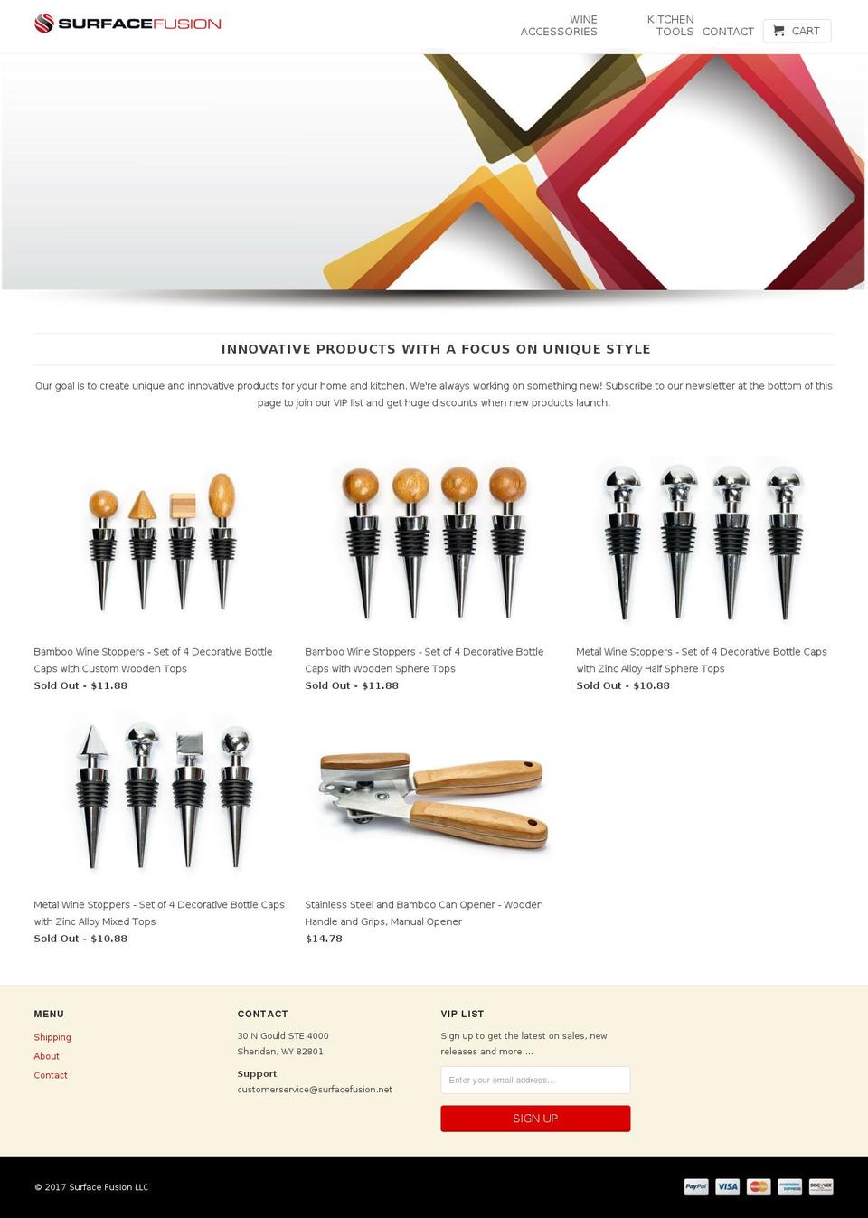 surfacefusion.net shopify website screenshot