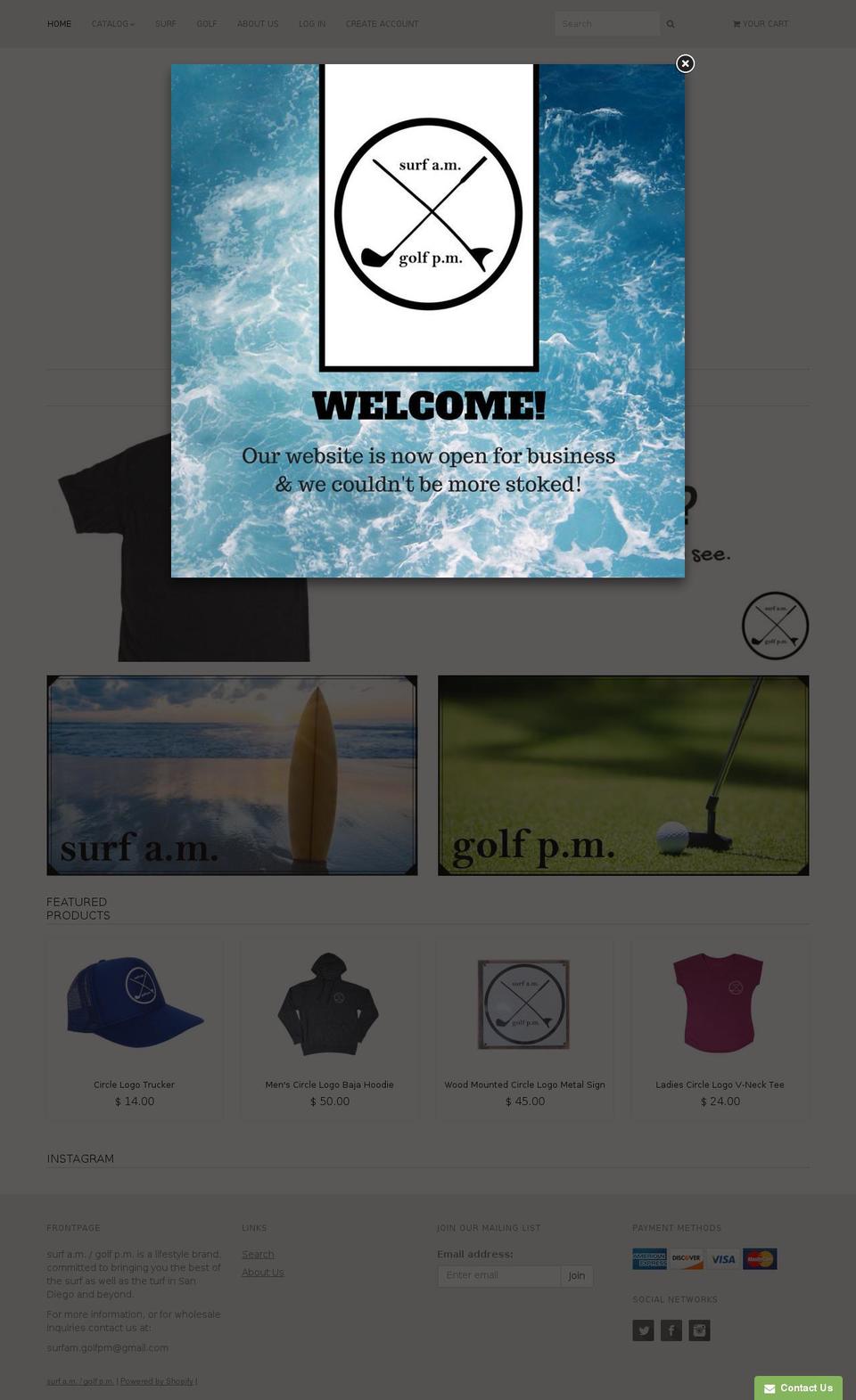 surfamgolfpm.com shopify website screenshot