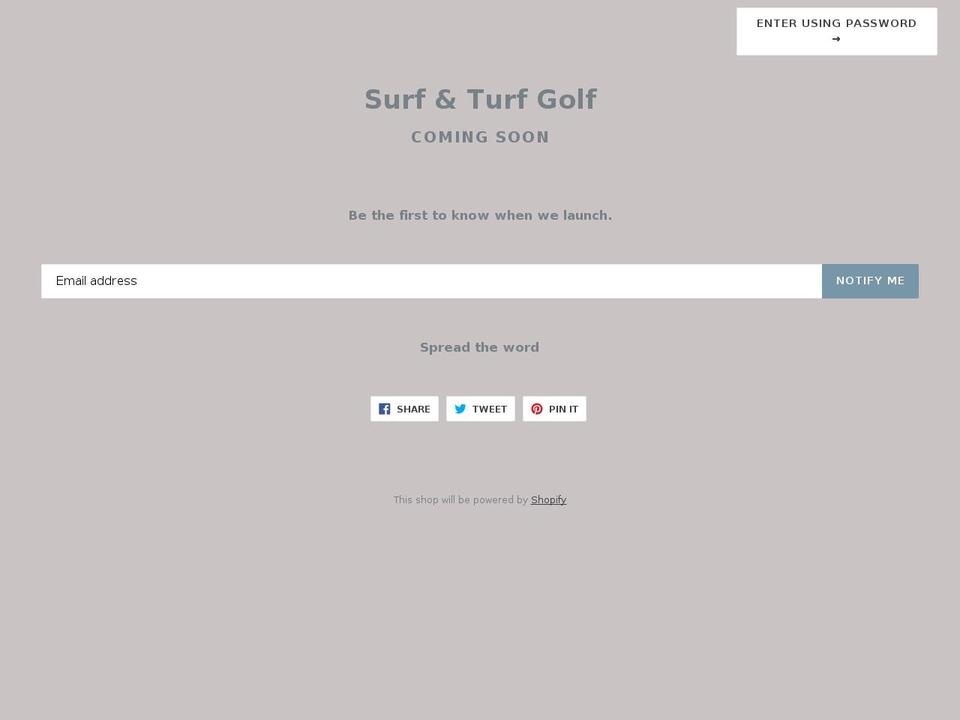 surfandturfgolf.com shopify website screenshot