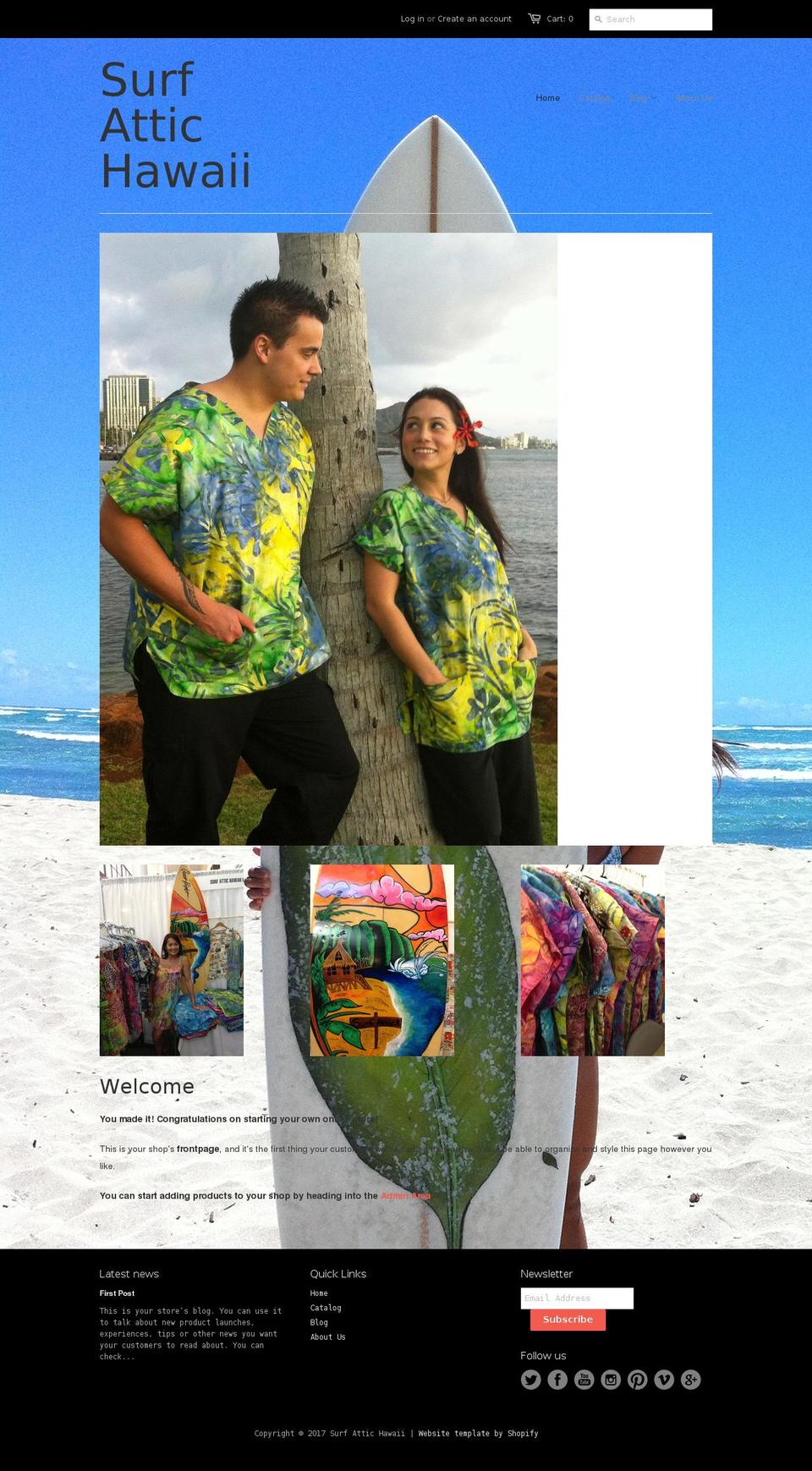 surfattichawaii.com shopify website screenshot