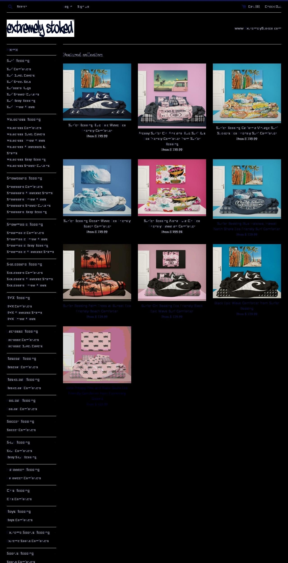 surfbabybedding.com shopify website screenshot