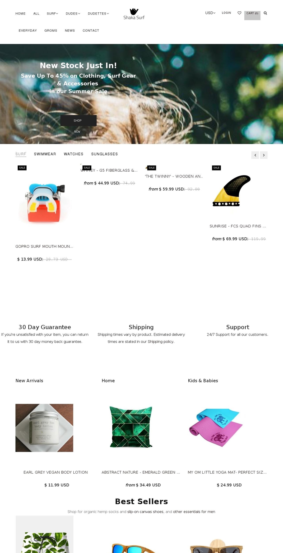 Shaka Surf NEW Shopify theme site example surfboardsinteractive.com
