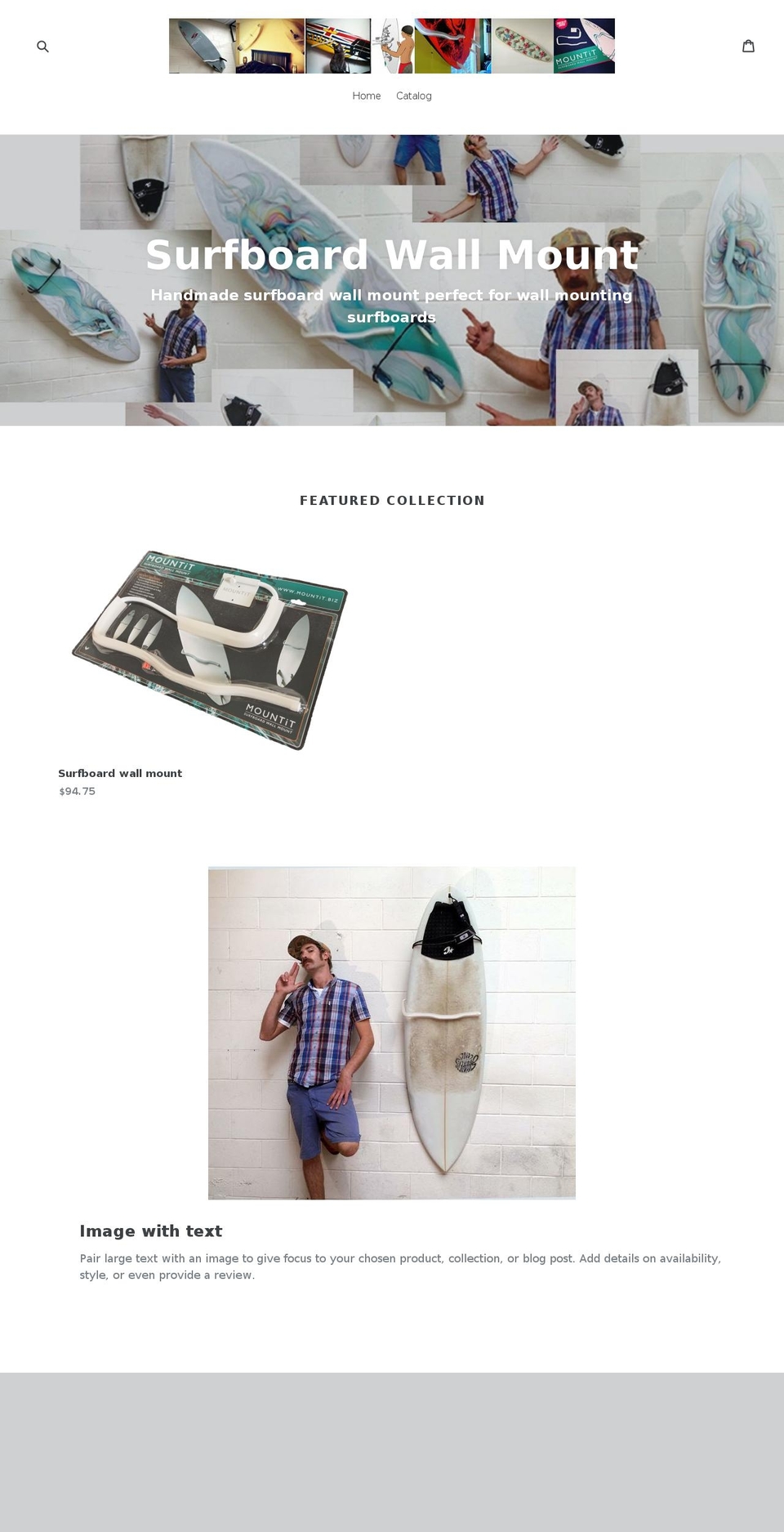 surfboardwallmount.com shopify website screenshot