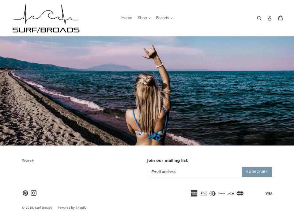 surfbroads.com — Shopify storefront screenshot