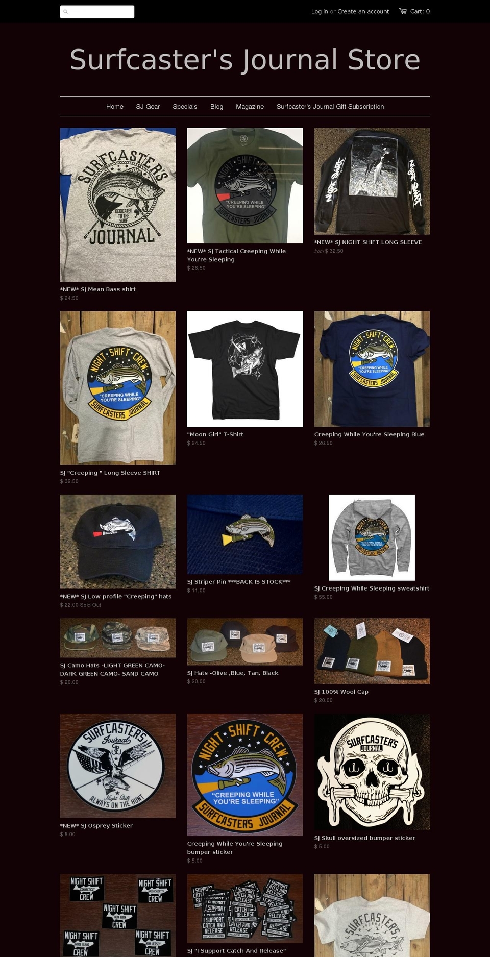 surfcastersgear.com shopify website screenshot