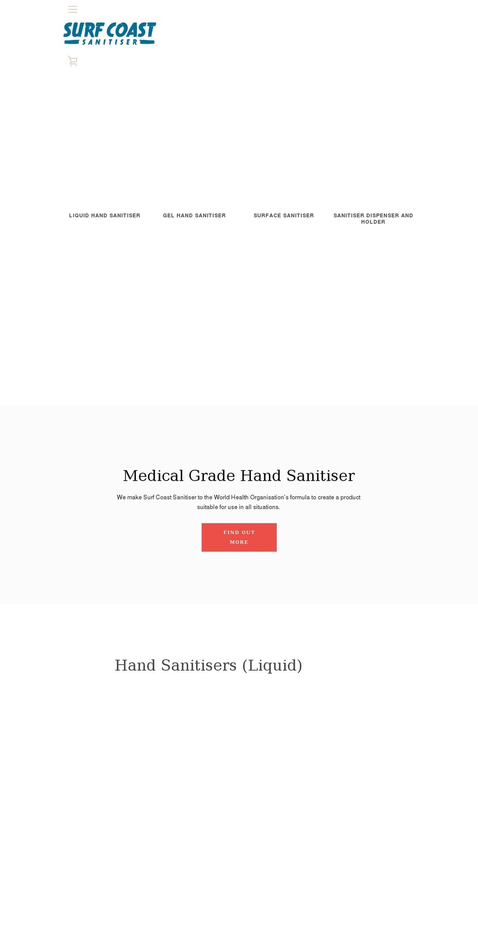 surfcoastsanitiser.com.au shopify website screenshot