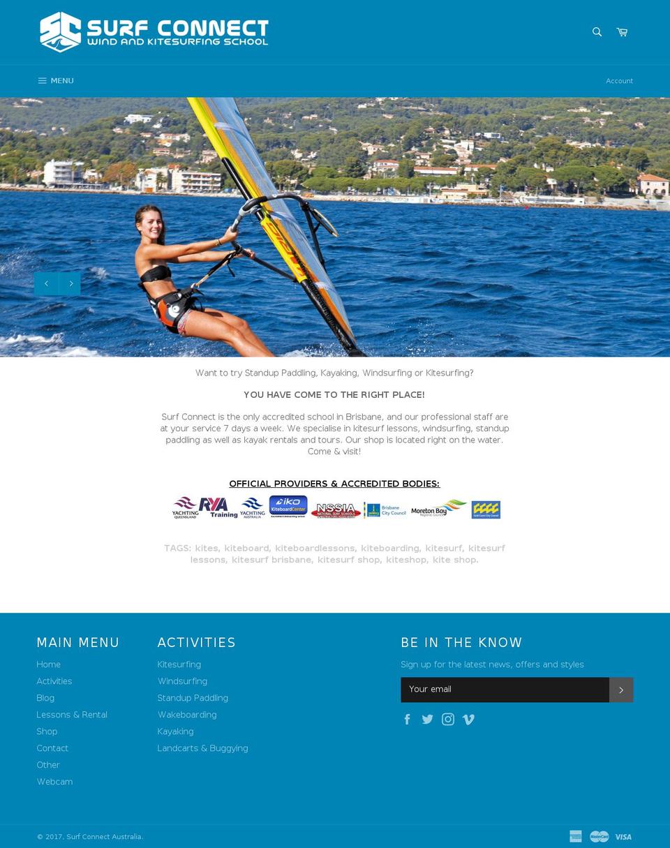 Venture Shopify theme site example surfconnect.com