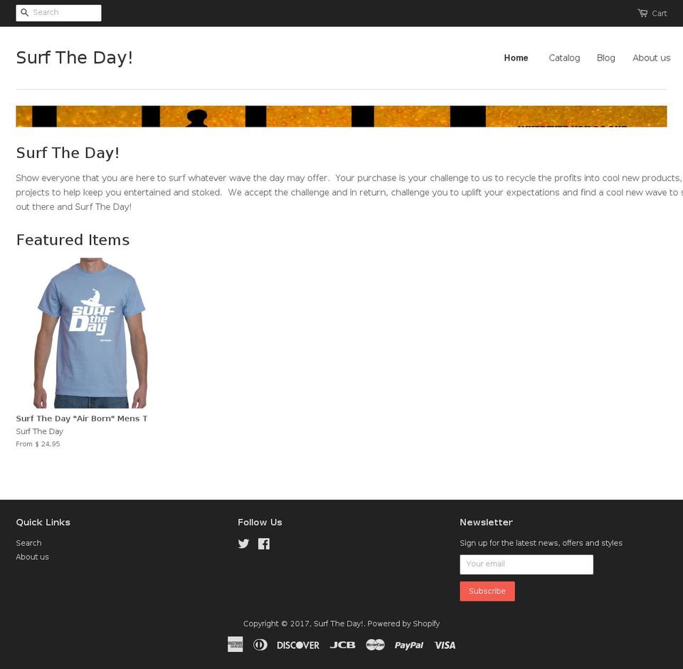 surfdaday.com shopify website screenshot