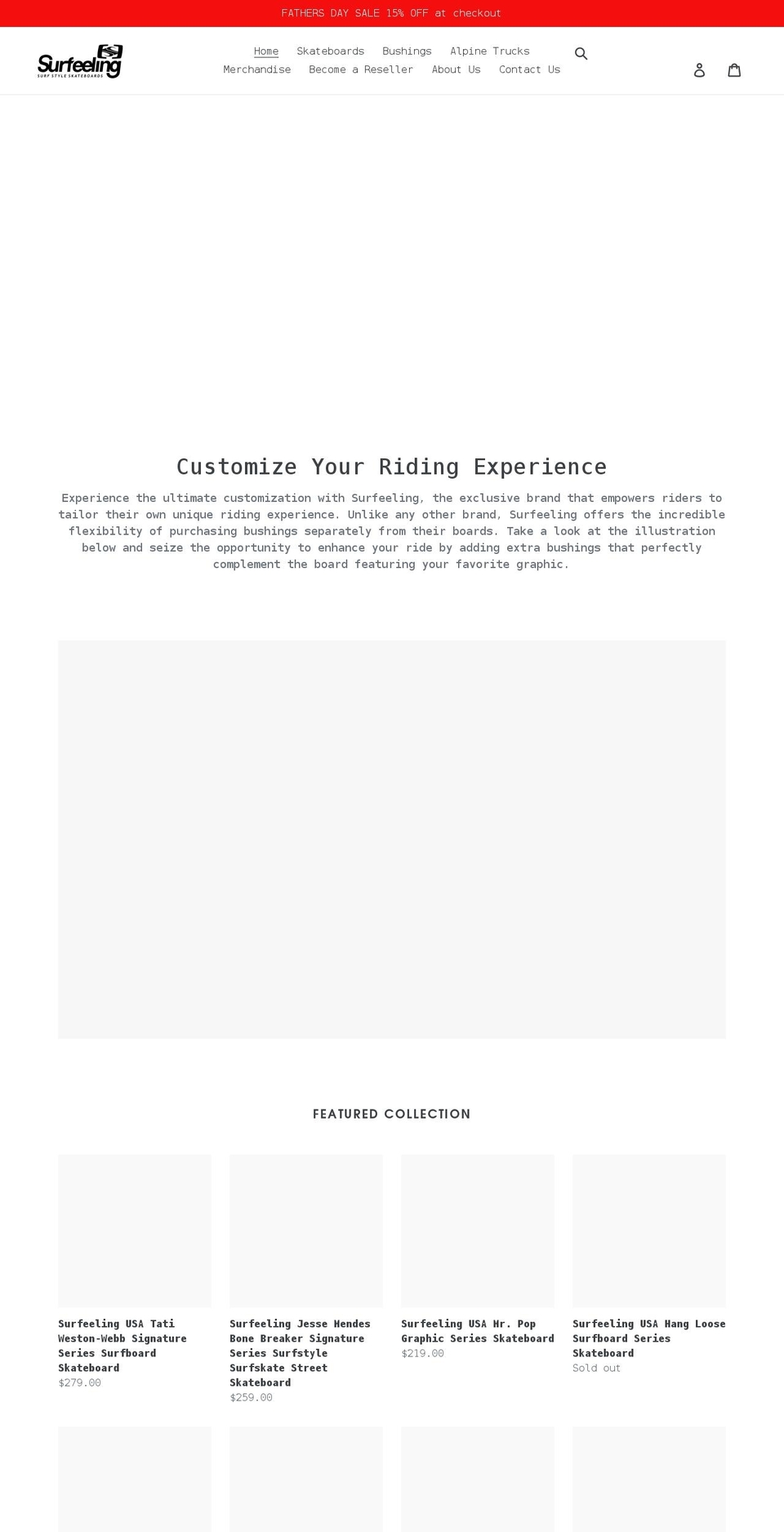 surfeelingusa.com shopify website screenshot