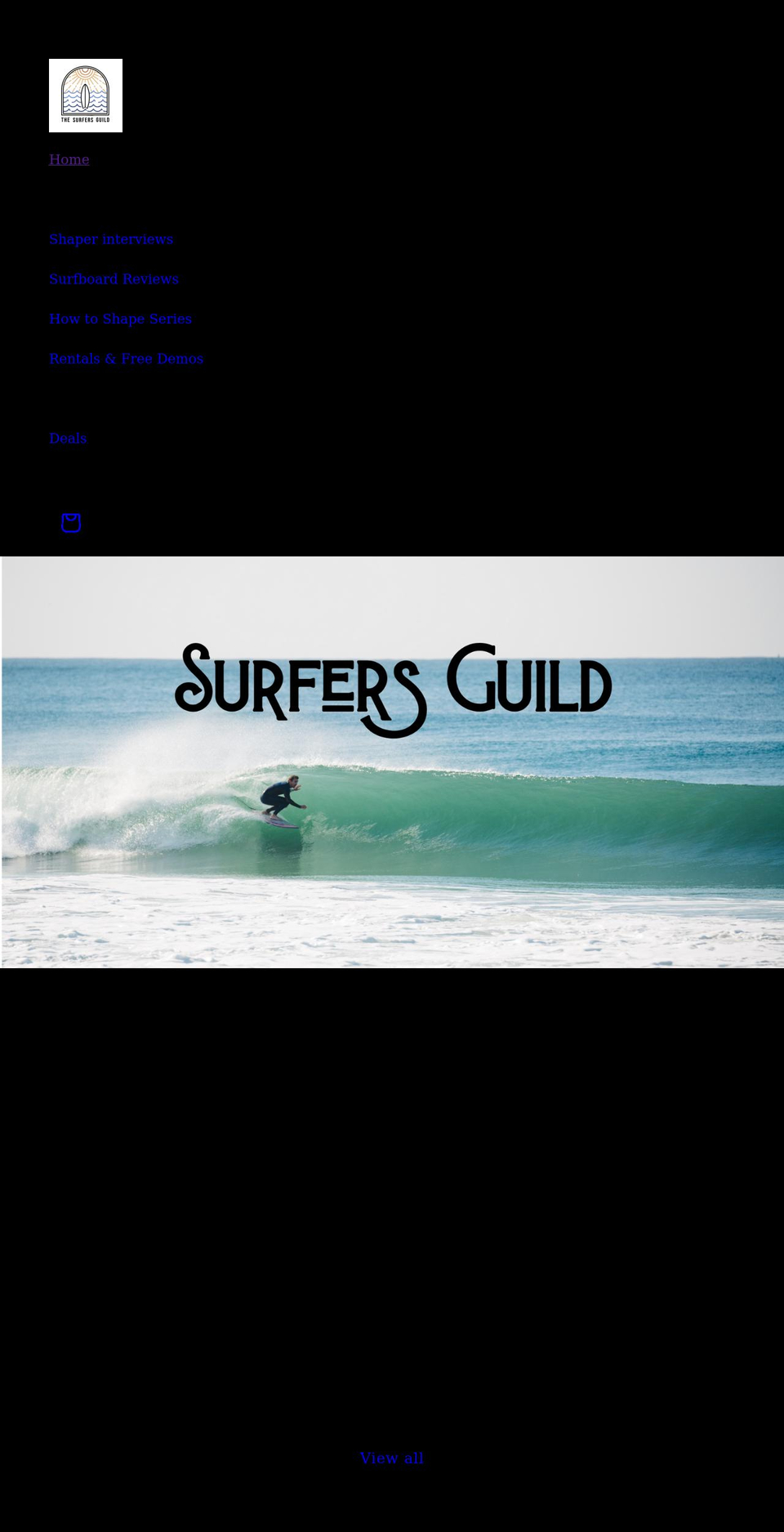 surfersguild.com shopify website screenshot