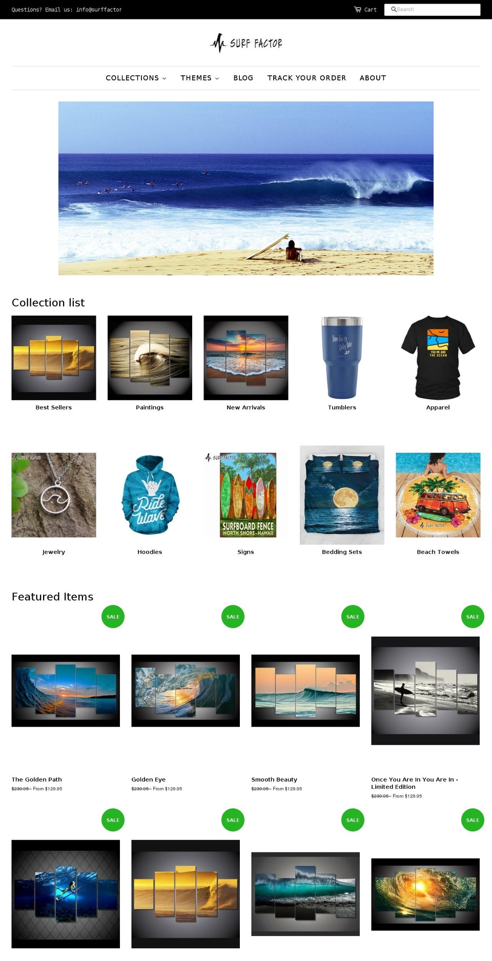 surffactor.com shopify website screenshot