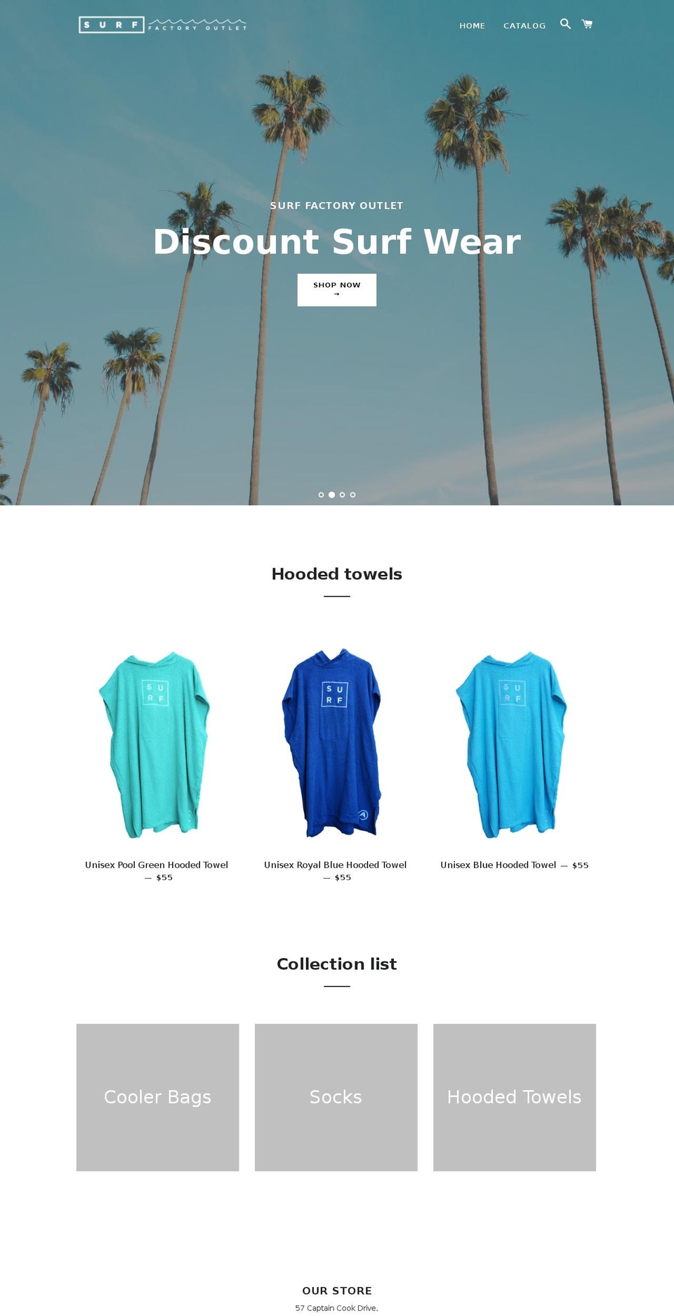 surffactoryoutlet.com.au shopify website screenshot