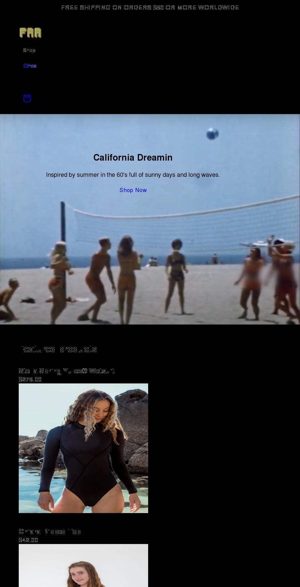 surffar.com shopify website screenshot