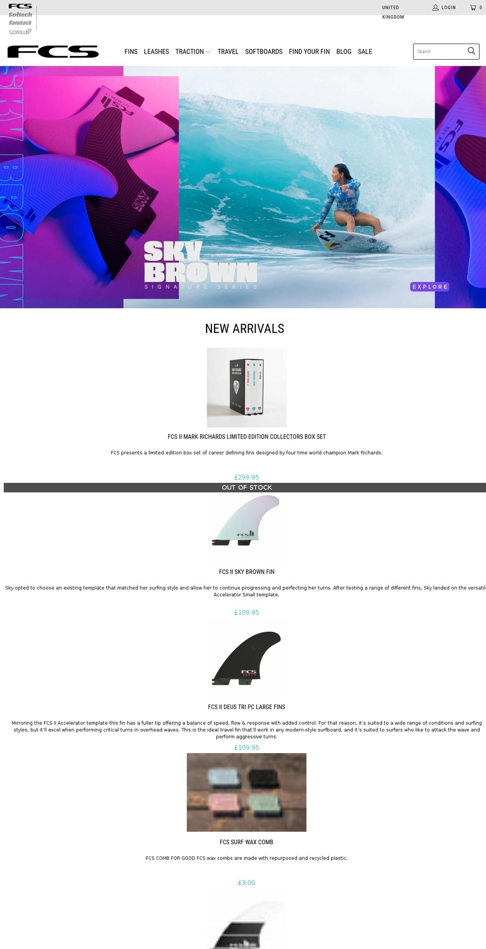 surffcs.co.uk shopify website screenshot