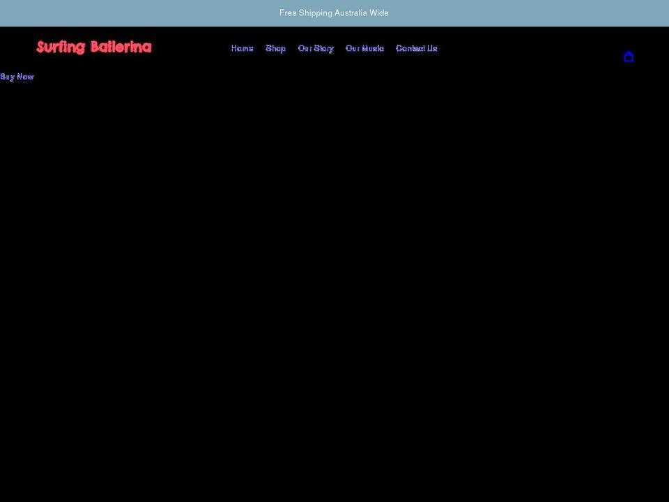 surfingballerina.com shopify website screenshot