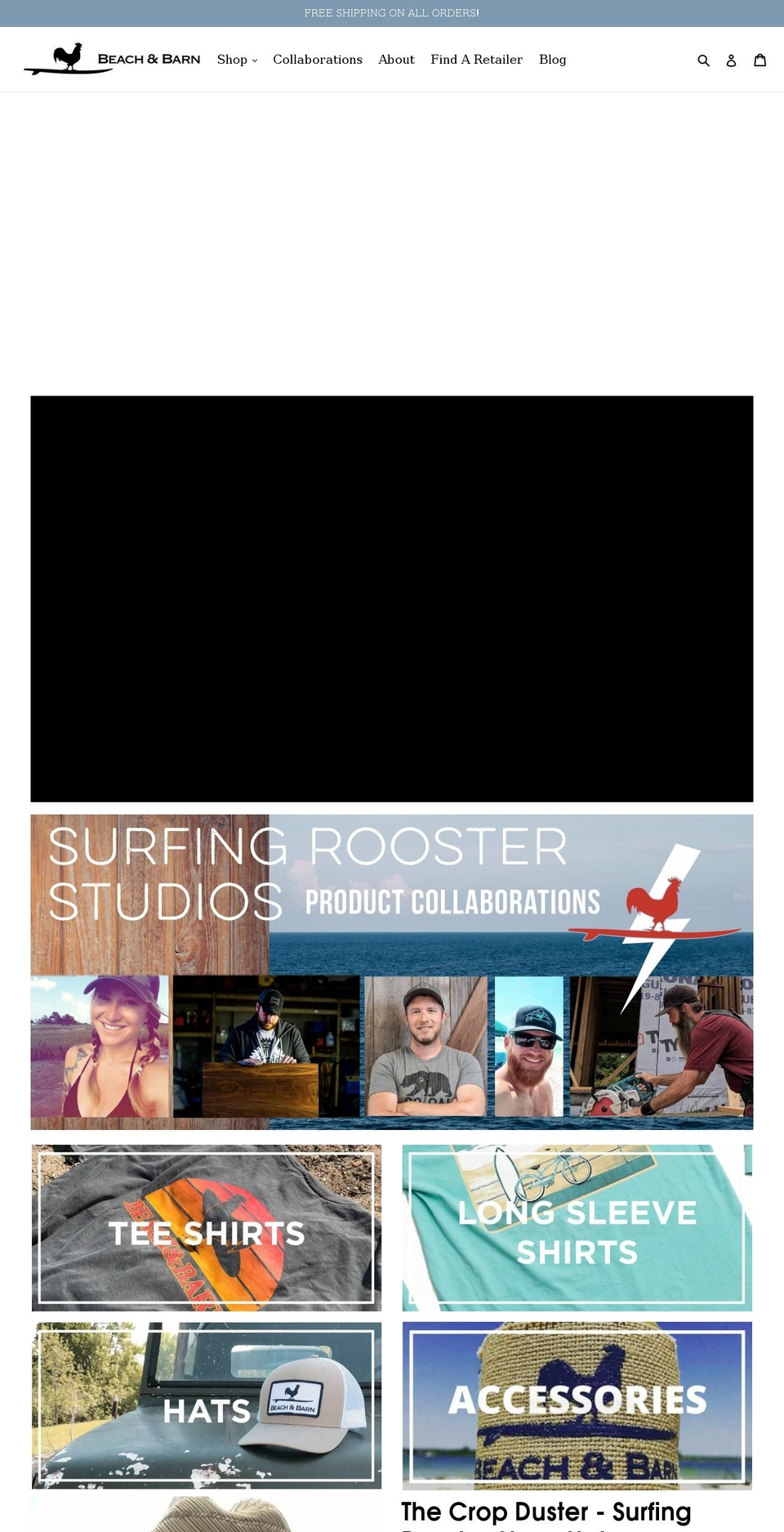 surfingrooster.com — Shopify storefront screenshot