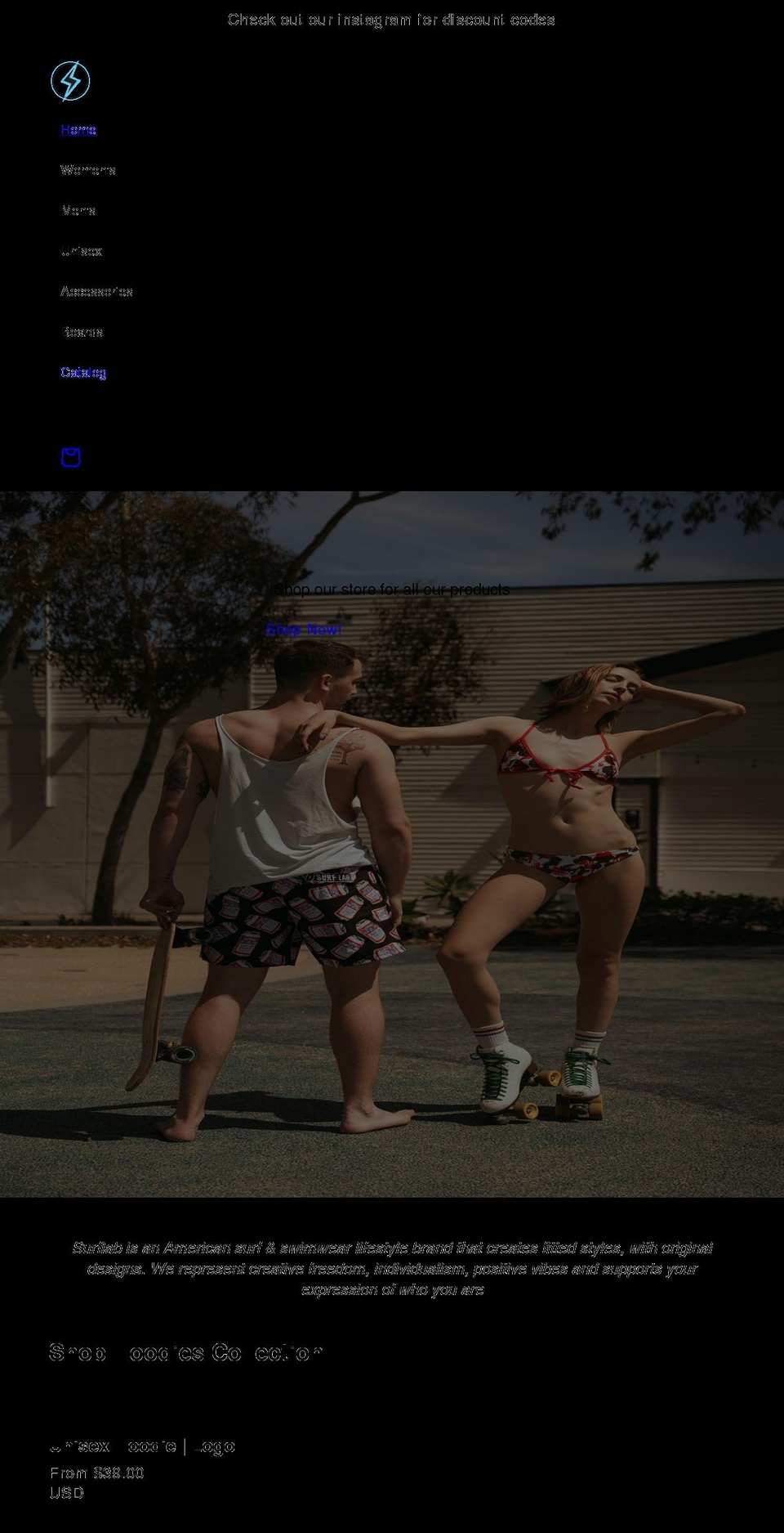 surflab.net shopify website screenshot