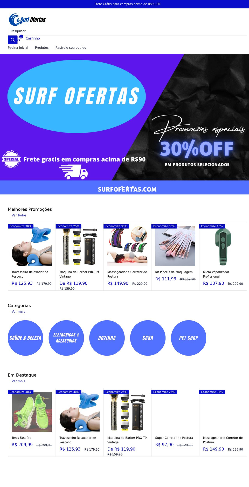 surfofertas.com shopify website screenshot