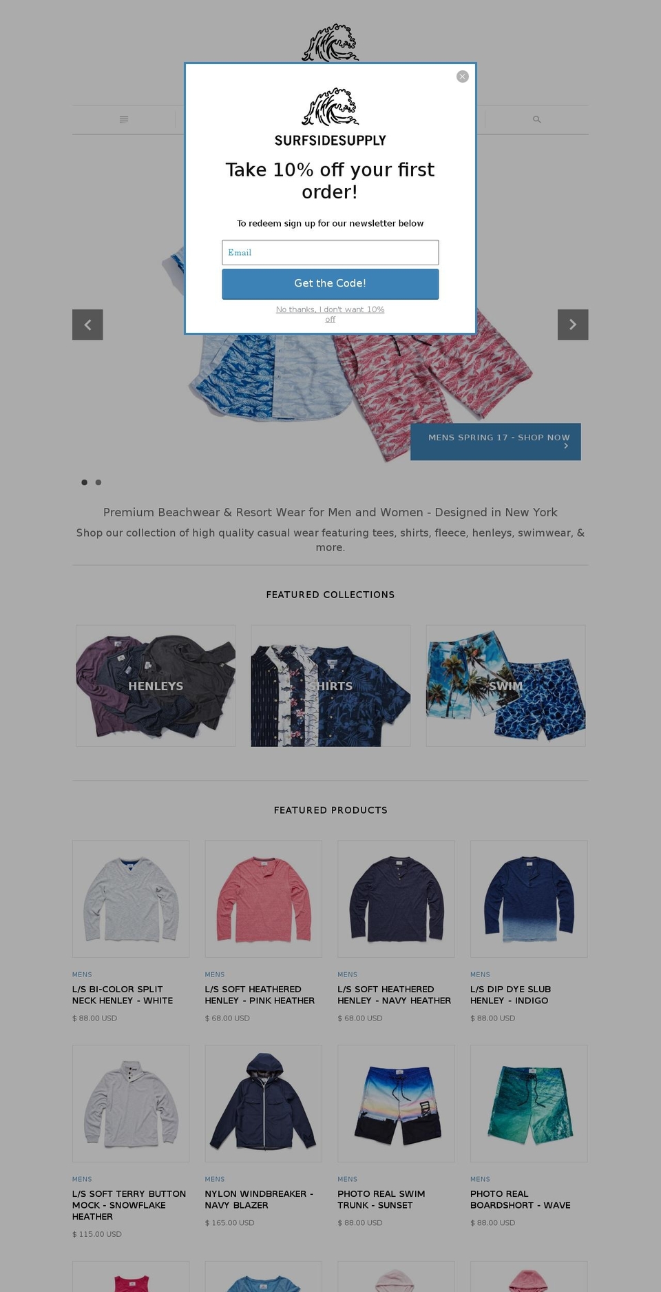 surfsidesupply.com shopify website screenshot