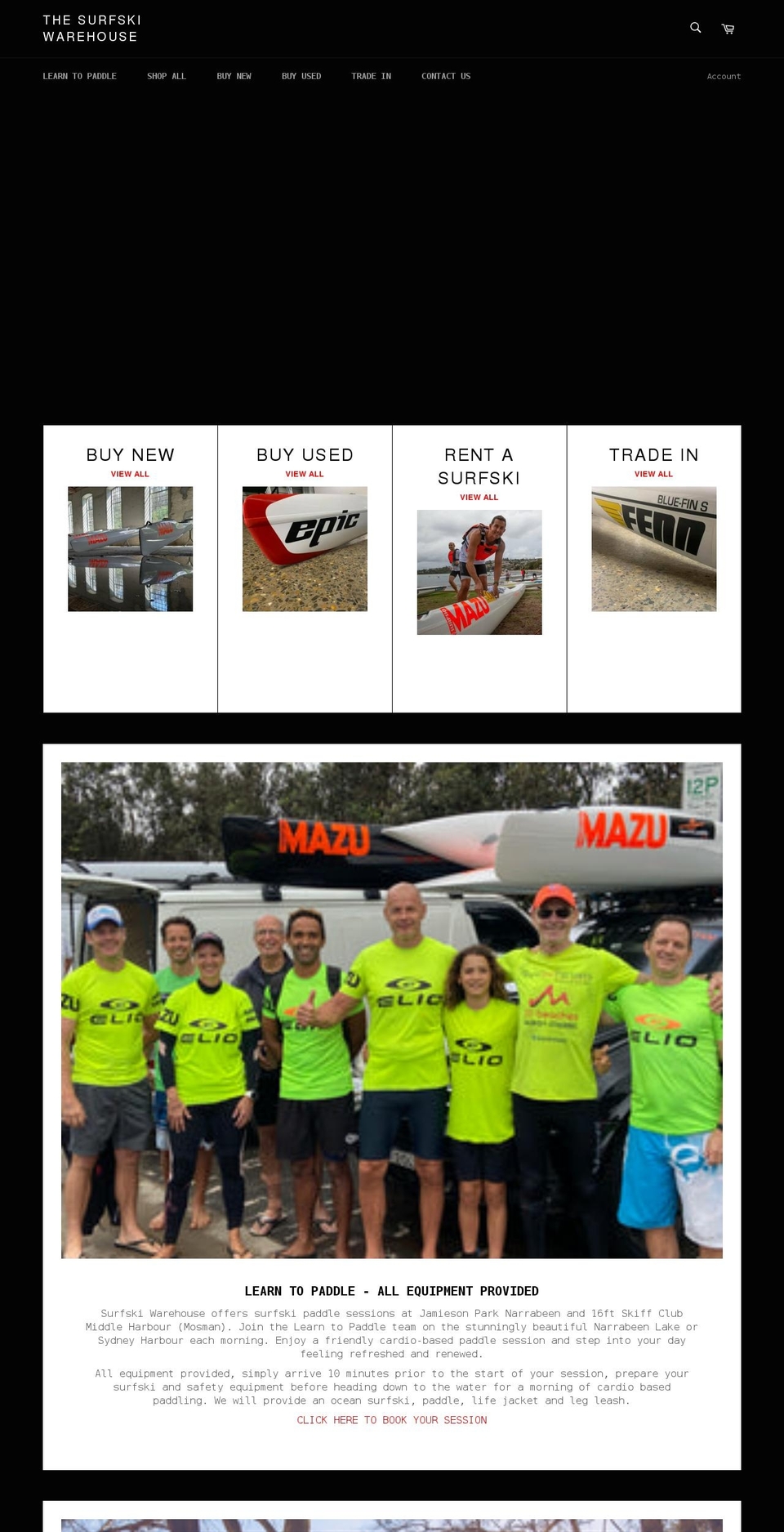 surfskiwarehouse.com — Shopify storefront screenshot