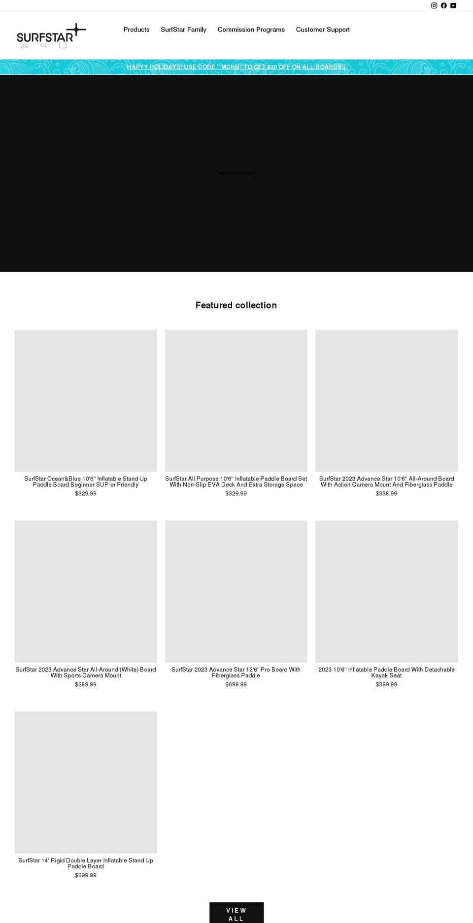 surfstarsup.com shopify website screenshot