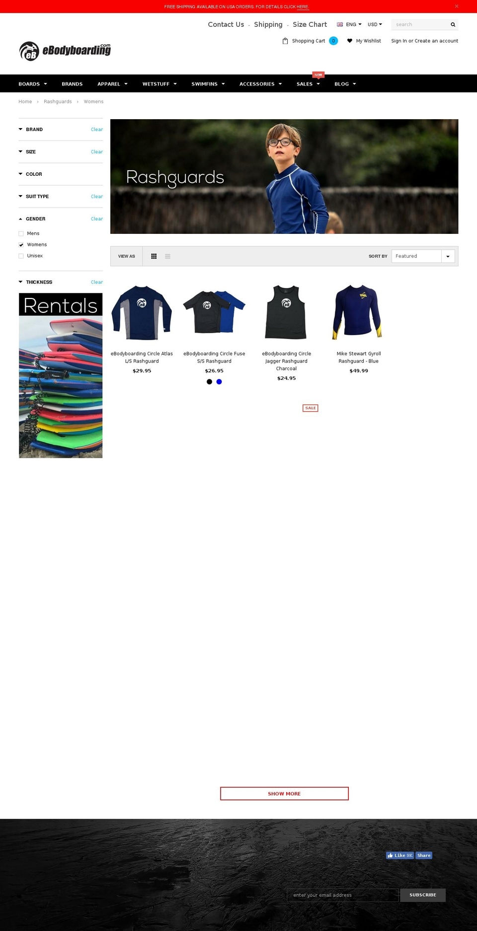 surfswimsuit.com — Shopify storefront screenshot