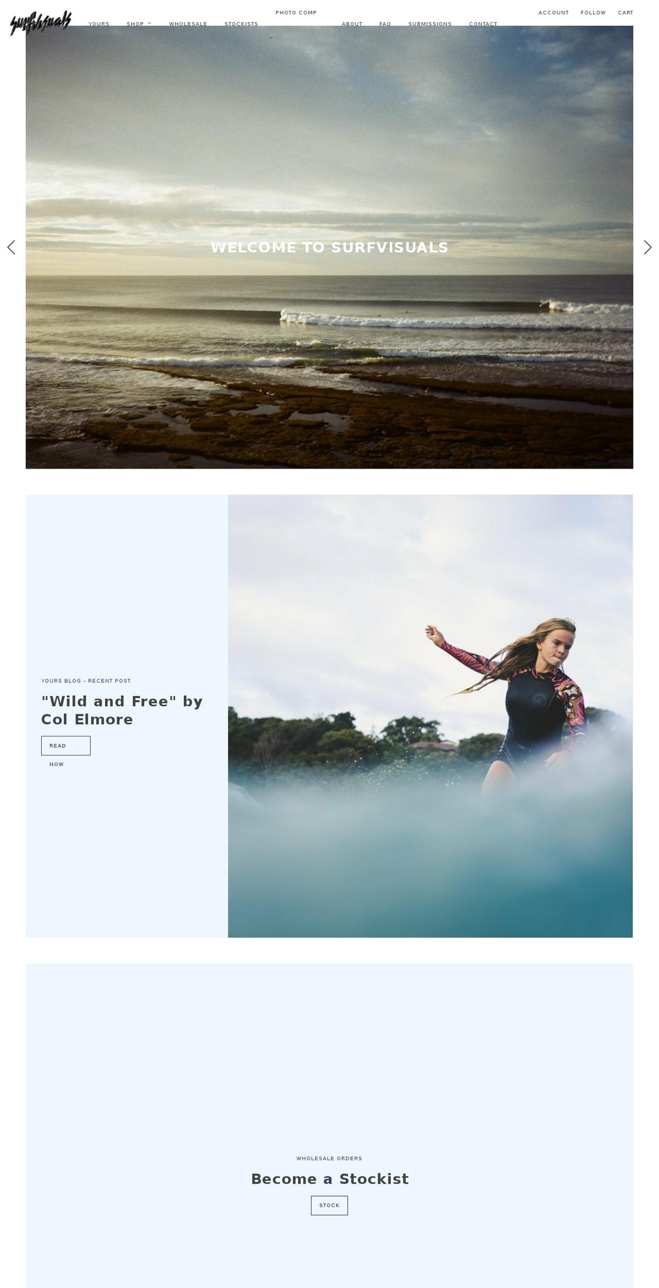 surfvisuals.com — Shopify storefront screenshot